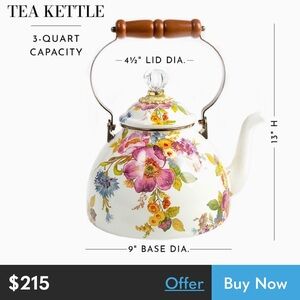 McKenzie-Childs flower garden teapot.